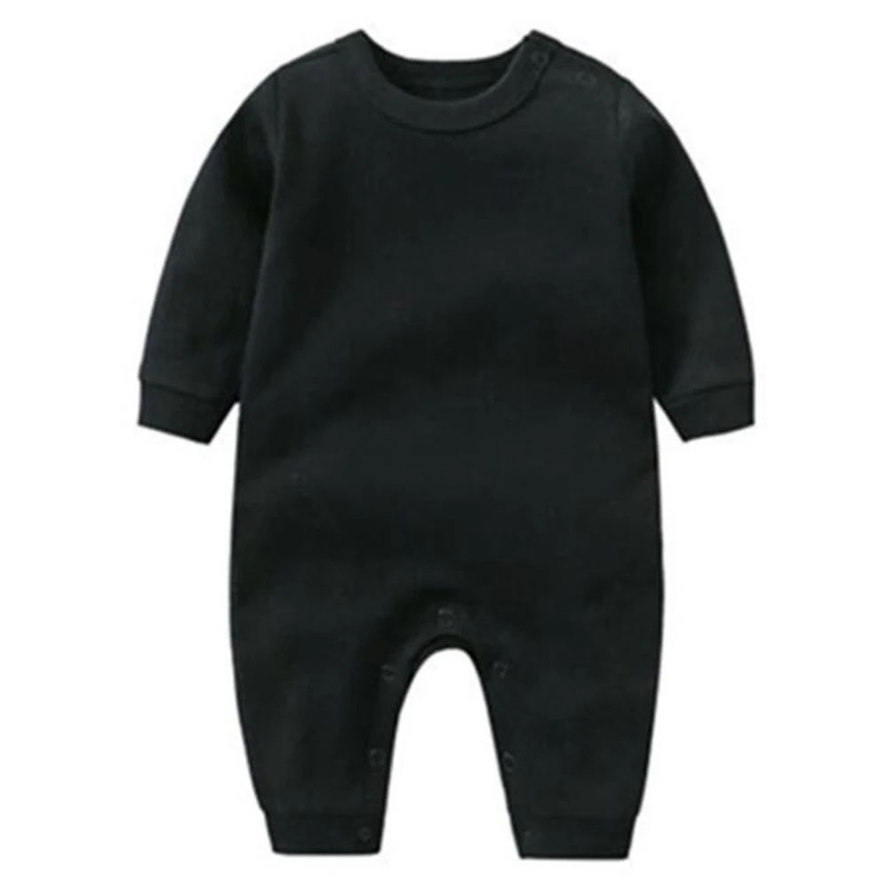 رومبير للأطفال الأولاد بأكمام طويلة من القطن للربيع والخريف بلون واحد ملابس لحديثي الولادة بدلة قفز للفتيات الرضع وصل حديثًا 2026