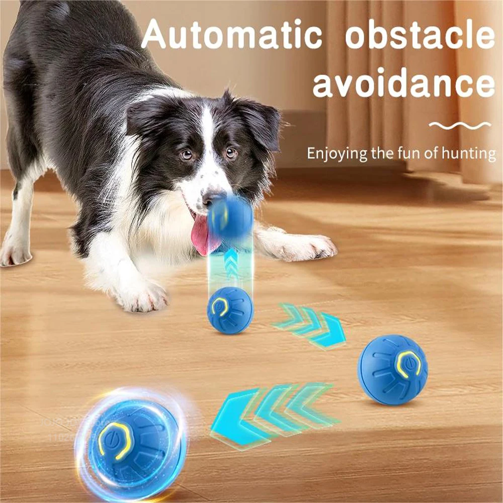 Smart Dog Toy Ball Electronic Interactive Pet Toy Moving Ball Automatic Jump Roll Ball for Puppy Birthday Gift Dog Cat Product