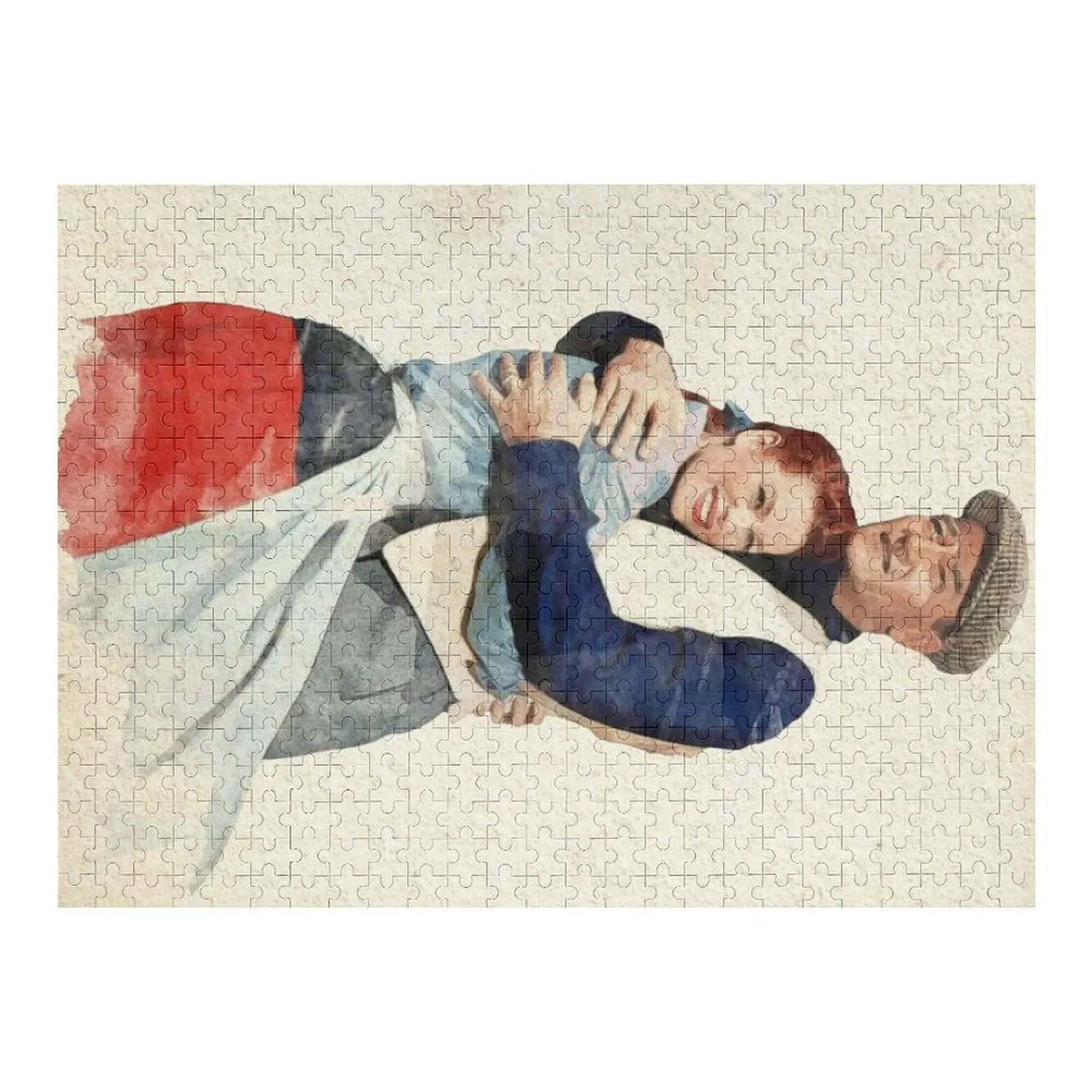 

Тихий человек-акварельный пазл, персонализированное имя, пазл для детей, деревянные животные, пазл