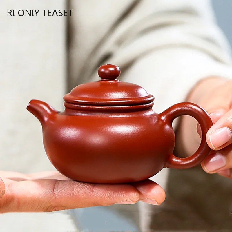 Yixing Small Capacity Purple Clay Teapots Handmade Raw Ore Dahongpao Antique Tea Pot Beauty Kettle Chinese Zisha Tea Set