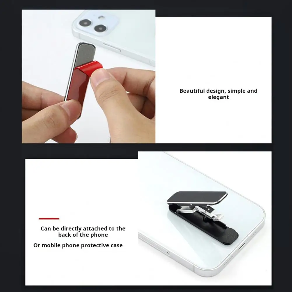 حامل هاتف من سبائك الألومنيوم ، حامل هاتف مدمج قابل للطي ، دعامة ثلاثية قابلة للتعديل ، استخدام بدون استخدام اليدين للراحة