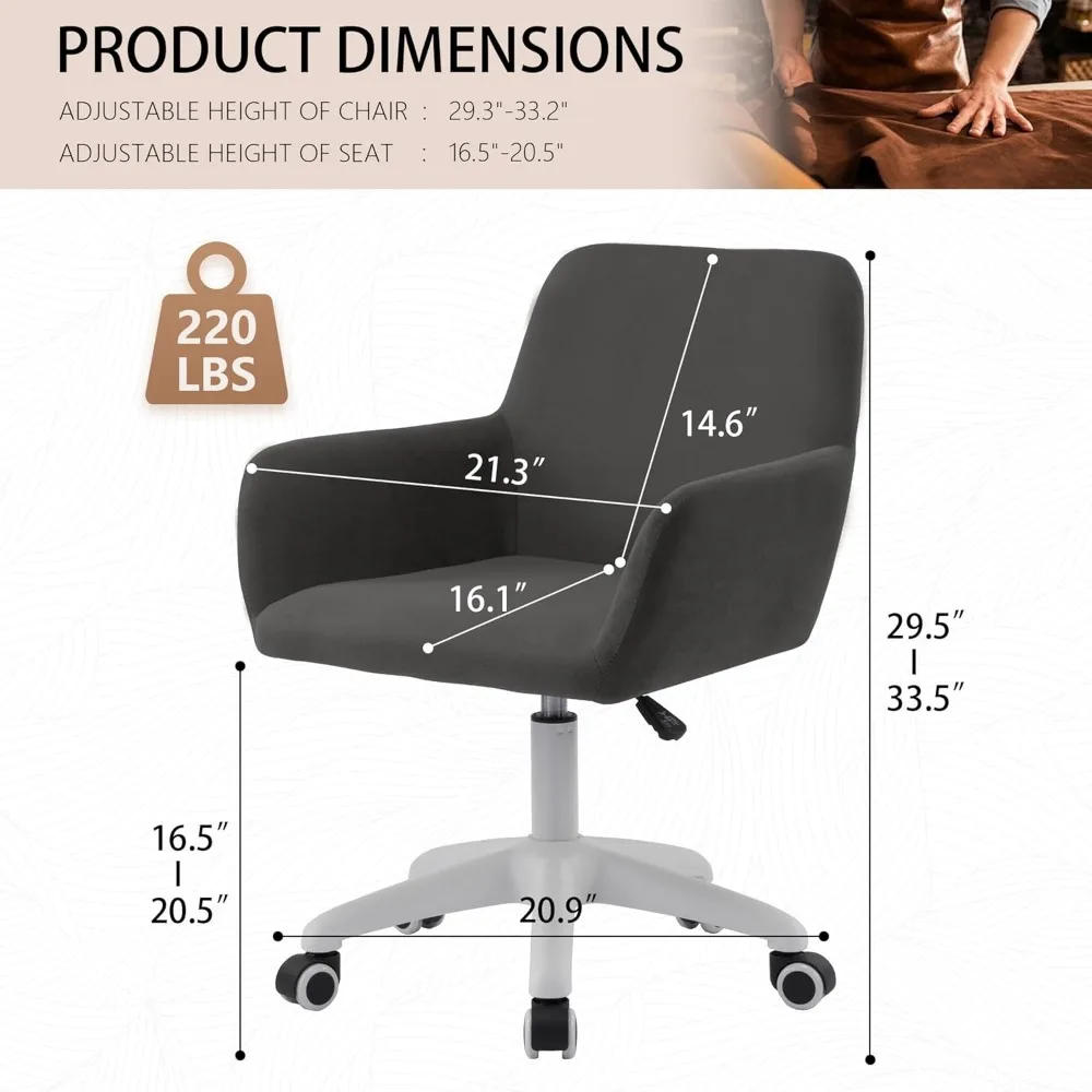 Luksusowe obrotowe krzesło biurowe: ergonomiczne krzesło do biurka komputerowego z obrotem 360 stopni °   Obrotowe i regulowane pod kątem wysokości siedziska dla komfortowego siedzenia