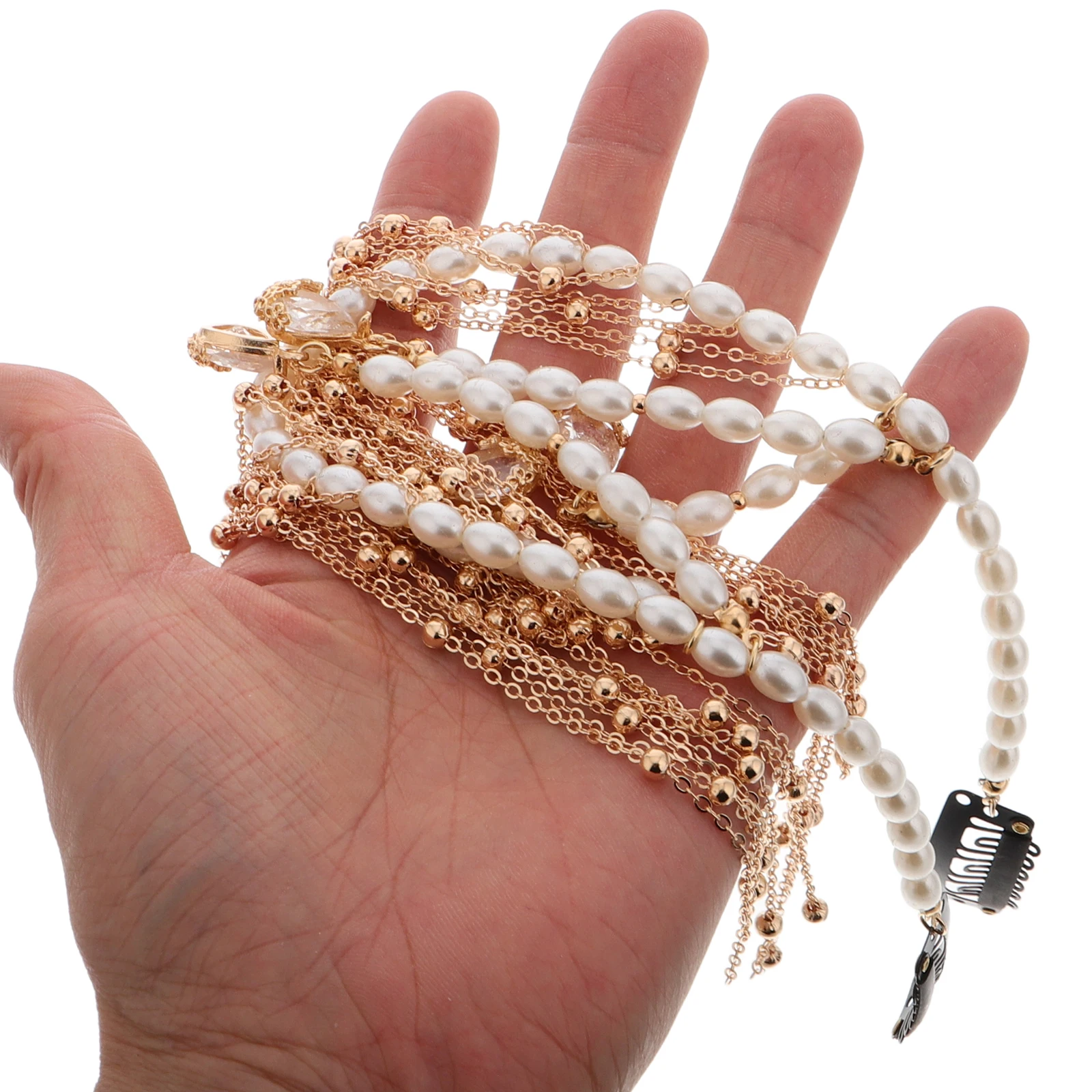 

Pearl Tassel Veil Costume Accessory Belly Dancing Face Headgear Cosplay Half Mask Alloy