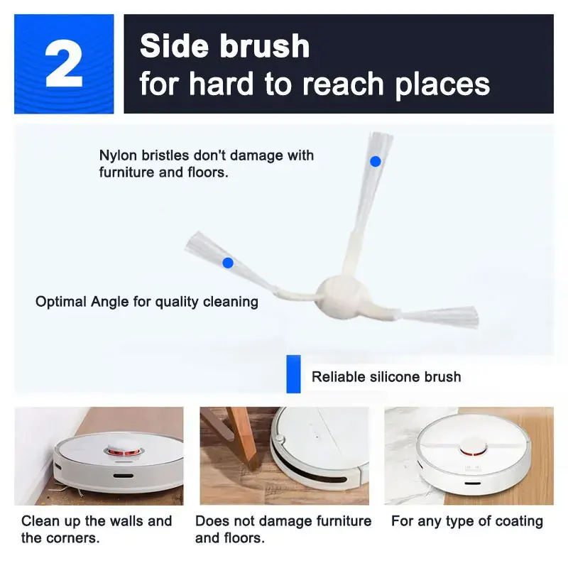 Brushes Filter For Xiaomi Mijia Robot Vacuum Mop 2S 3C Mi Robot Vacuum Mop P Accessories Mop Cloths XMSTJQR2S STYJ02YM Parts