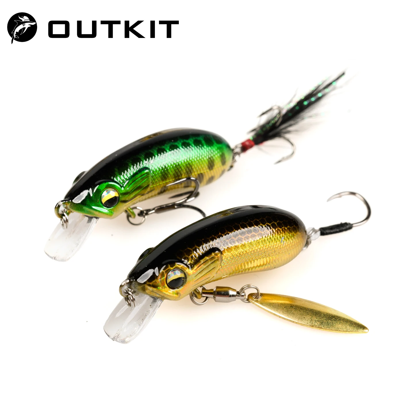 Outhit novo cc40 cc50 afundando minnow isca de pesca crankbait baixo centro de gravidade sistema silencioso artificial falso isca para baixo