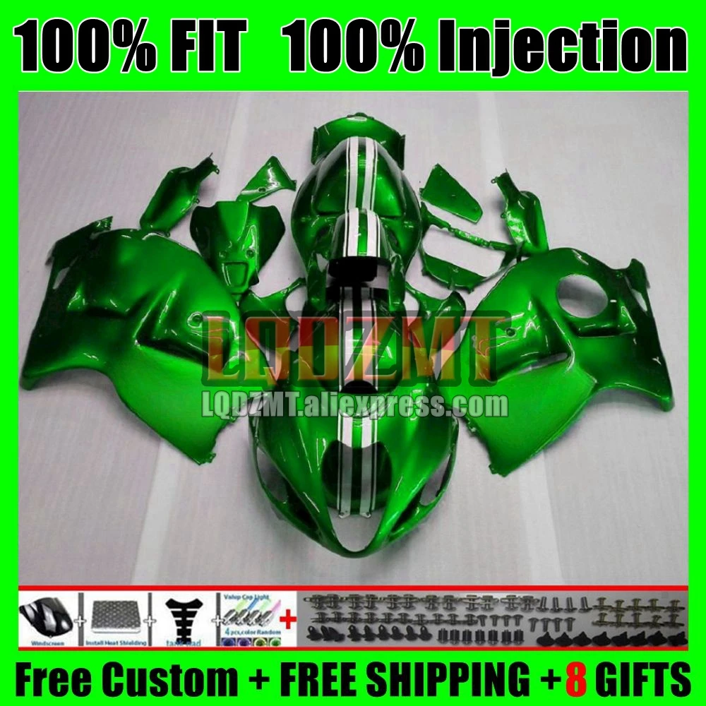 Body For SUZUKI Hayabusa GSXR-1300 Pearl green GSXR1300 96 97 98 99 01 26No.15 GSXR 1300 2002 2003 2004 2005 2006 2007 Fairing