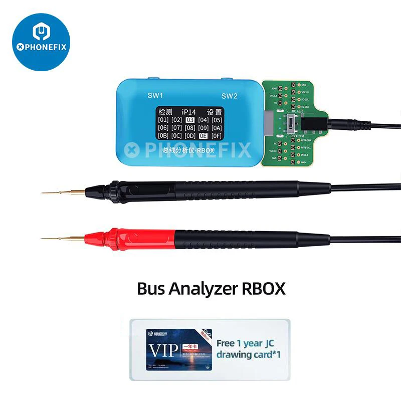 JCID RBOX Bus Analyzer Phone Signal Faults Detection Repair Tool JCID Programmer JC Drawing for iPhone Android Signal Detection