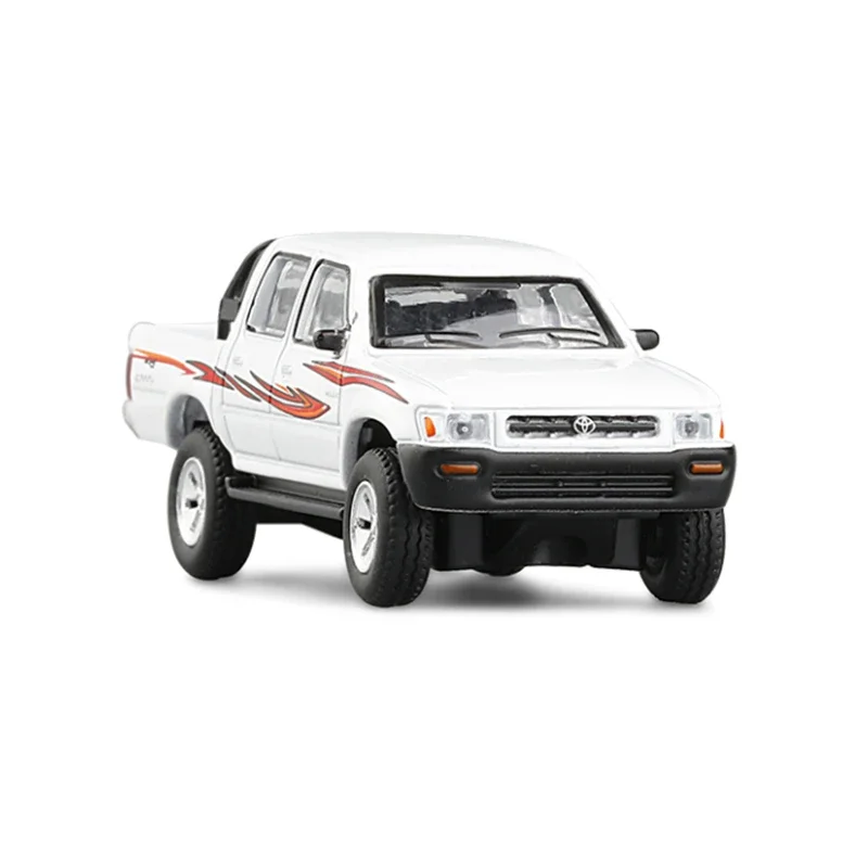 Collection Edition 1:64 TOYOTA Hilux modèle de pick-up en alliage moulé sous pression corps de voiture en métal et châssis jouet modèle Simulation avec boîte de vente au détail