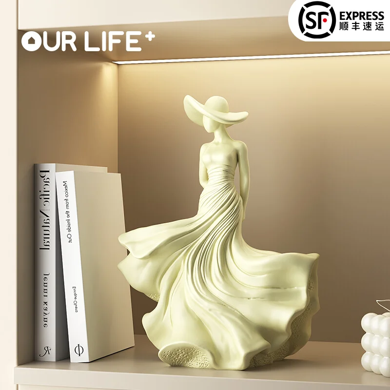 Cream Wind Spring Breeze Phantom  Ornament High Sense Sculpture Living Room Study Entrance Wine Cabinet Home Accessories