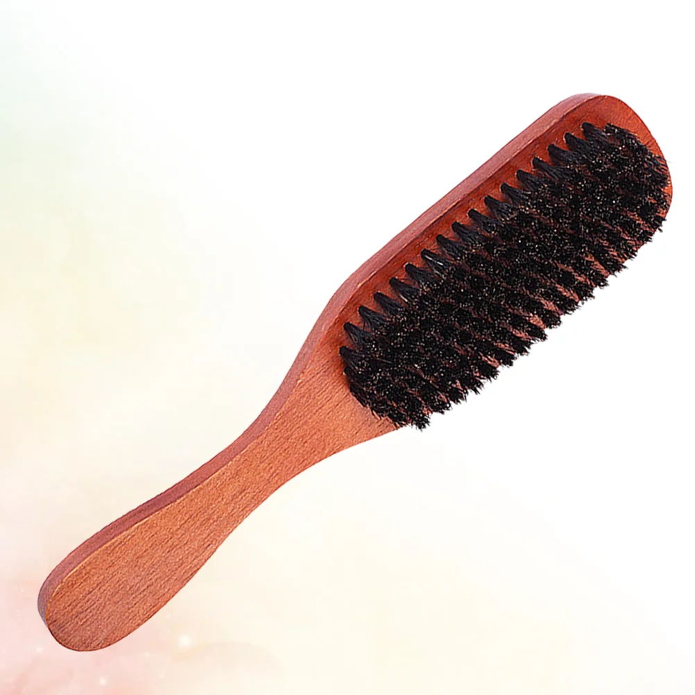 Detangling Hairbrush เครื่องมือความงามพรางหนาหวีจัดแต่งทรงผมขนไม้สีดําและสีแดงเข้ม