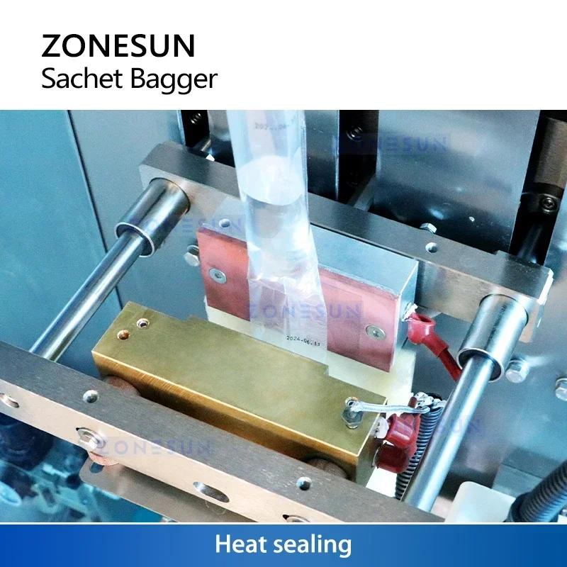 Zonesun شكل عمودي ملء آلة الختم لصق الكيس ملء ختم آلة التعبئة والتغليف آلة VFFS ZS-FS240L