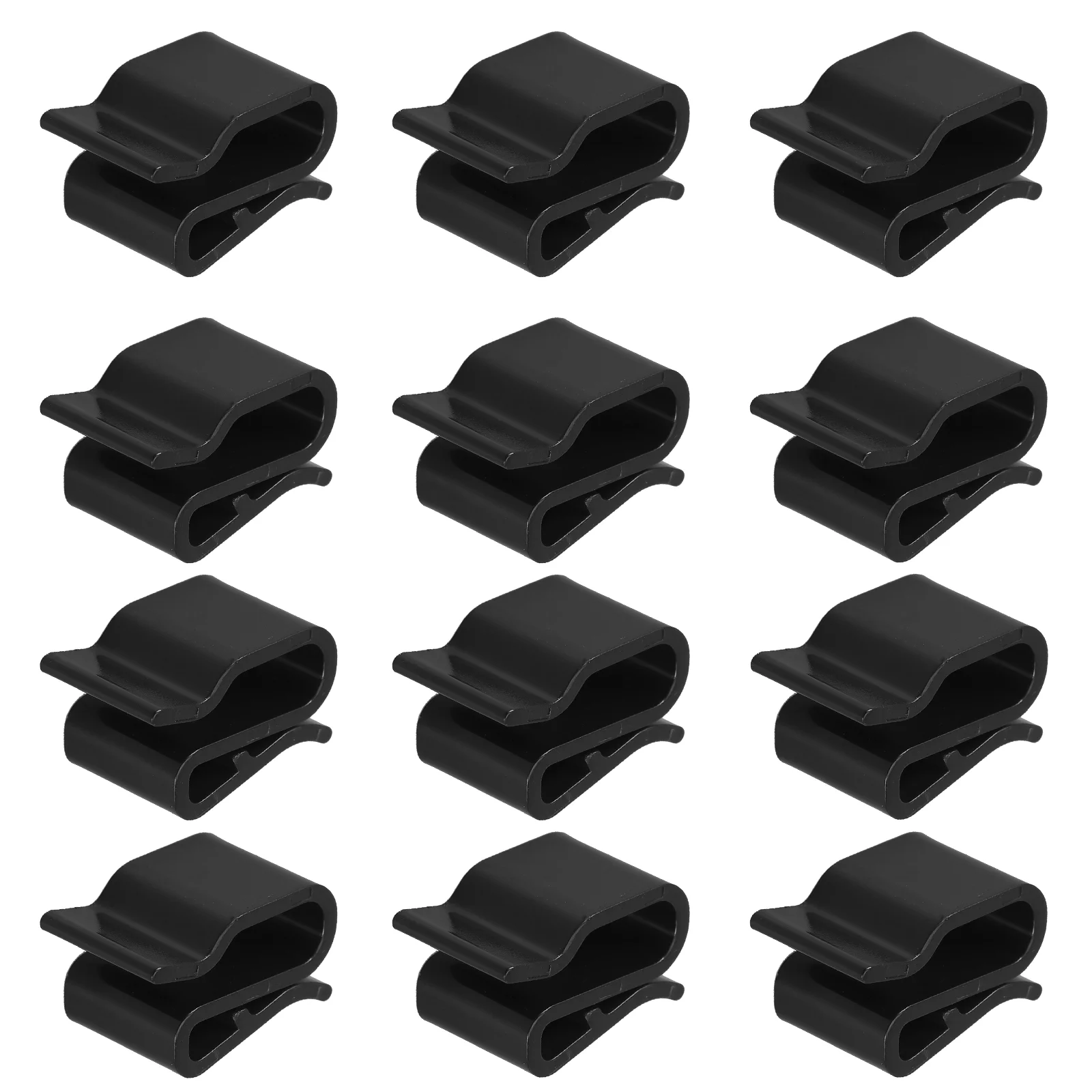 30 Pcs Solar Photovoltaic Cable Clamps ABS Plastic Frame Hooks Black Wire Management PV Module Trailer Clips Easy