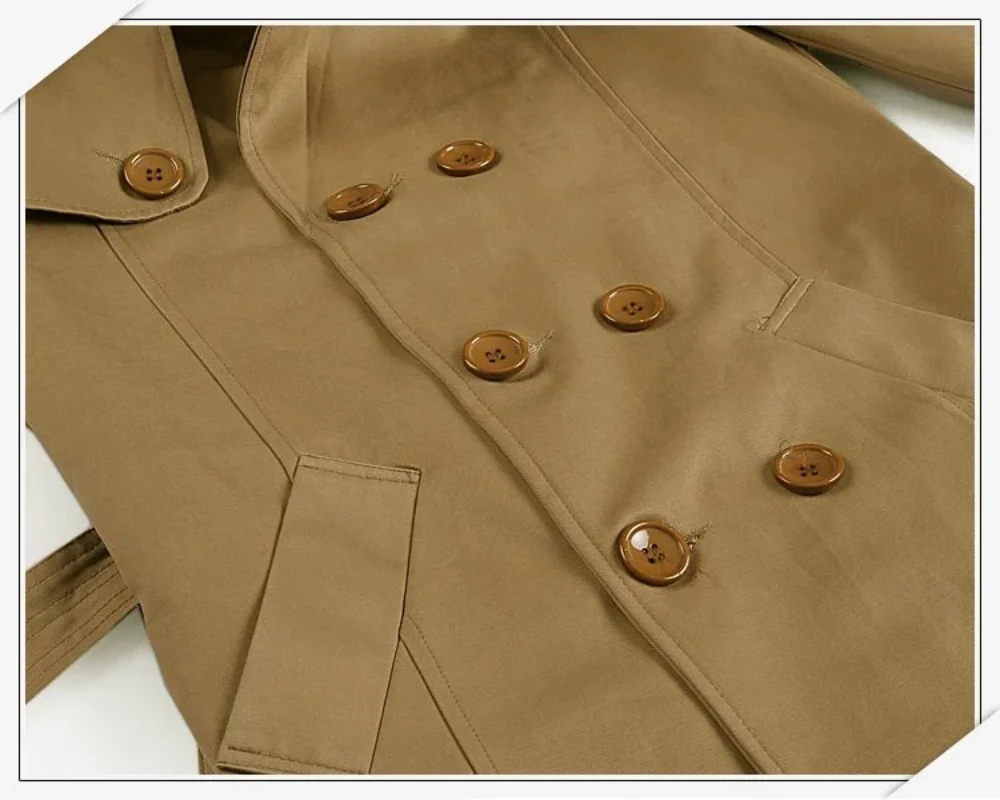 Autumn Spring Trench Coat Men Slim Korean Double-Breasted Mid-Length Fashion Jacket Winter Cosplay Costume