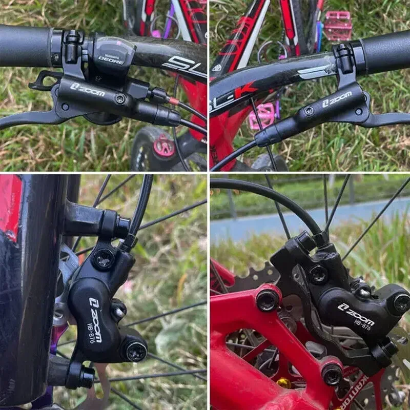 ZOOM HB-876 Bicycle Hydraulic Brakes 4 Piston Bike Disc Brake Set 160MM Mountain Bike Hydraulic Brake Disc Bicycle Part