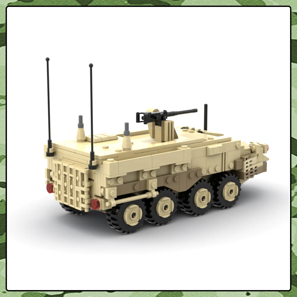 Serie militare MOC Mattoni M126 Stryker Fanteria Veicolo blindato Building Block Modello FAI DA TE Per Bambini Giocattoli Hobby Regali Di Compleanno