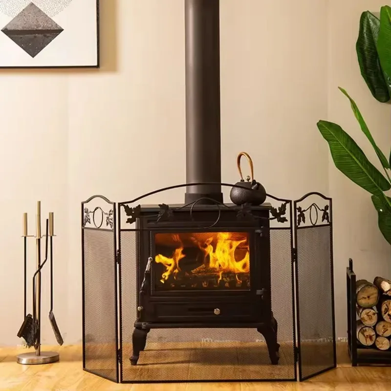 

Popular Modern Cast Iron Style Factory Fire for Baking Fireplace Firewood Burning Stoves