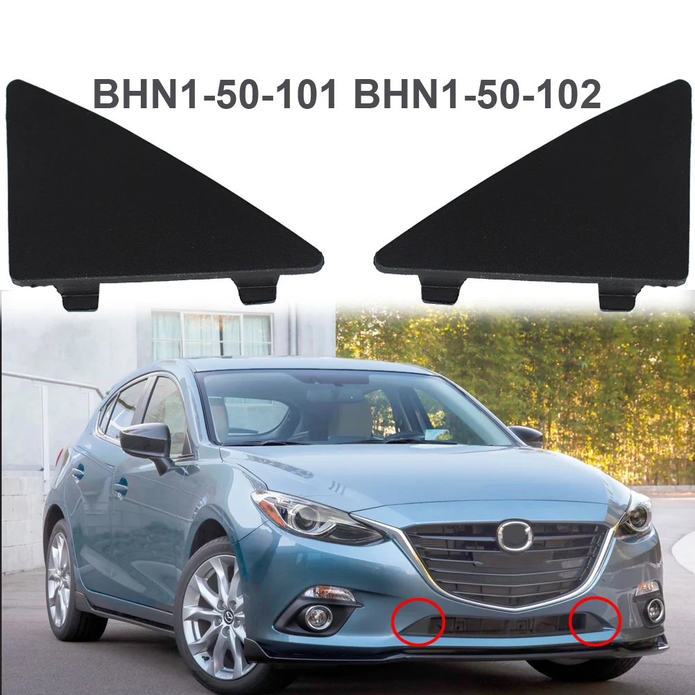 Car Front Bumper Triangle Trim Cover Cap For Mazda 3 Axela 2014 2016 BHN1-50-101 BHN1-50-102 Replacement Right Left Lower Grille