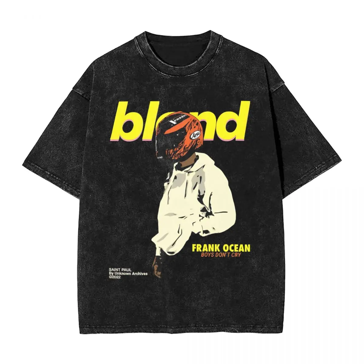 Frank Vintage Blond Hip Hop Pop Music Singer R&B T-Shirt Summer T-Shirts 2024 Casual Hipster Tshirt For Man Short Sleeves Tops