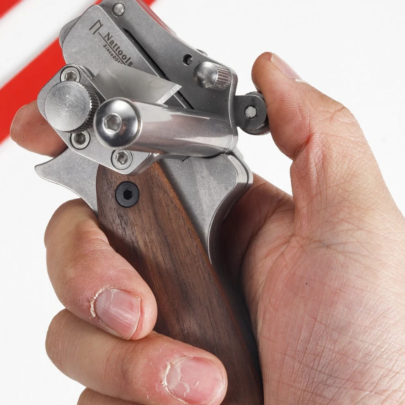 قاطع حزام يدوي قابل للتعديل من الفولاذ المقاوم للصدأ لقاطع الشريط الجلدي اليدوي بنفسك