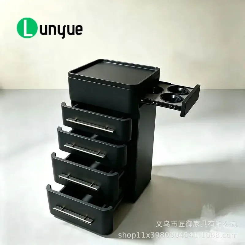 Mobile Barber Tool Cabinet Hair Storage Locker for Cutting Perm Dyeing with Wheels Professional Hairdressing Organizer