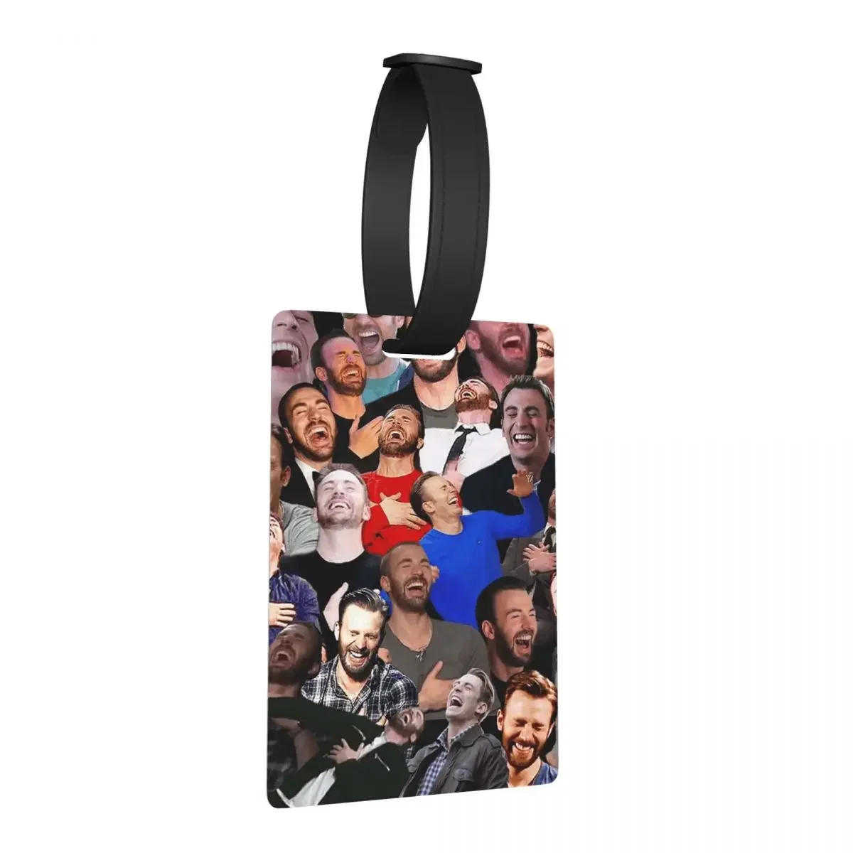 

Chris Evans Laughing Luggage Tags Suitcase Accessories Travel Portable Baggage Boarding Tag Label Holder ID Name Address