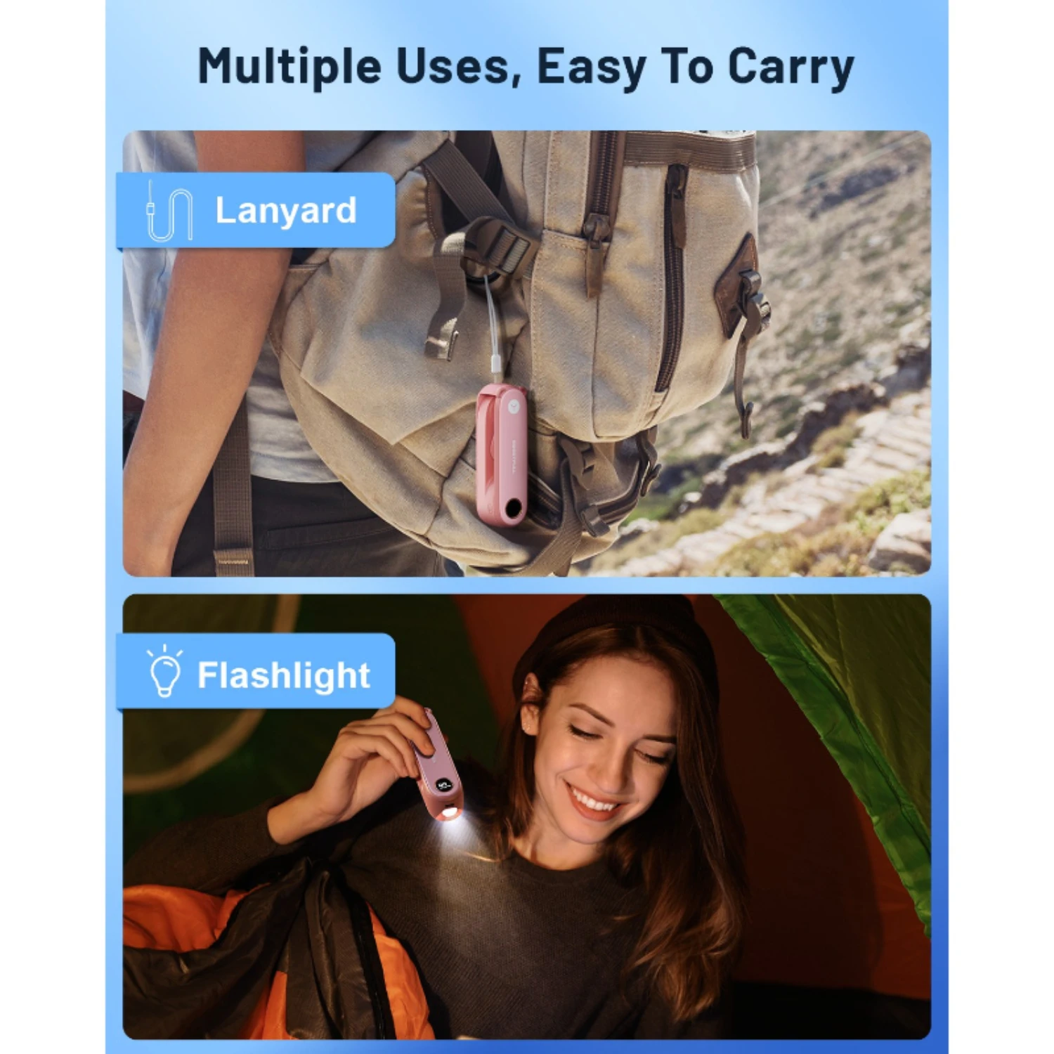 SWEETFULL Ultra Mini Lightweight Compact Portable Wireless Type C USB Fan