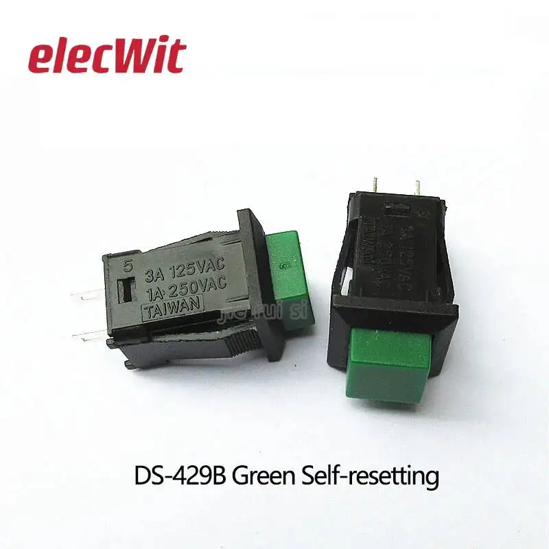 DS-429 14mm chwilowy kwadratowy przycisk przełącznik 1A/250VAC 3A 125V DS429B czerwony Reset/bez blokady — zdjęcie 5