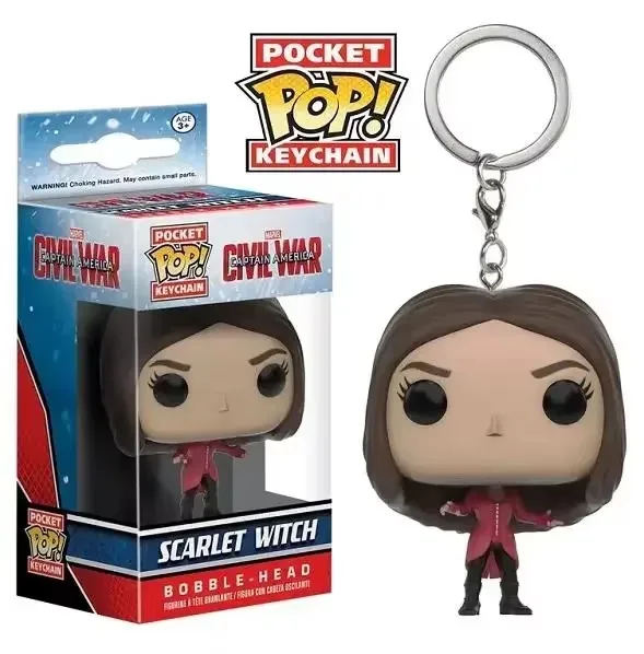 Funko Pop Marvel Scarlet Witch Doctor Strange Keychain Pendant Action Toy Figures Pocket Pop Keychain Collection Model Gift Toys view 3