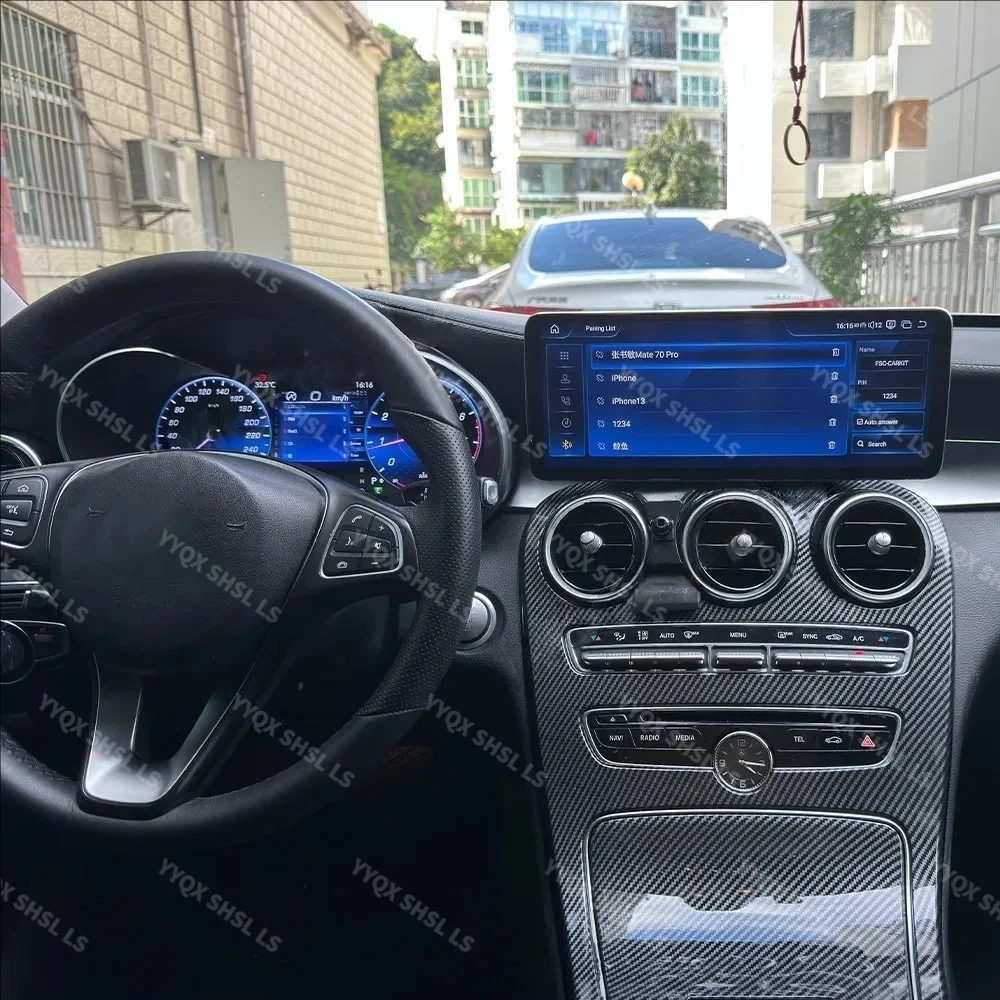 

LCD Dashboard Panel And 12.3inch Android Screen For Mercedes Benz GLC/C-Class W205 W253 W253 Digital Instrument Carplay Auto 4G