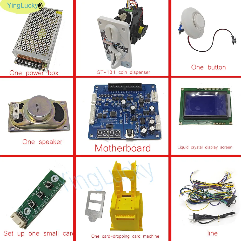 DIY Kit Coin-operated Card Machine Card Dispenser Accepts a Maximum Range of 6.3*8.6cm DIY Card Vending Machine Kit