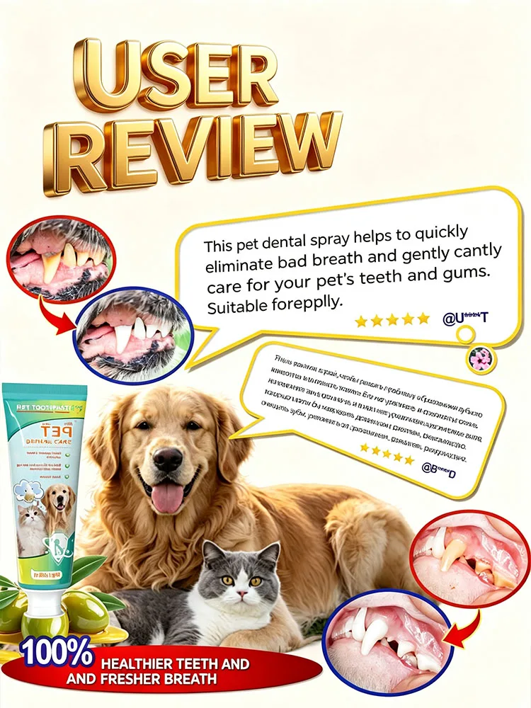 POZOAMIS Cat And Dog Dental Cleaning Toothpaste Gently Freshens Breath Removes Plaque And Is Suitable For Small Medium And Large Dogs And Cats It Prevents Cavities And Protects Your Pets Dental Health A Pet Oral Care Product