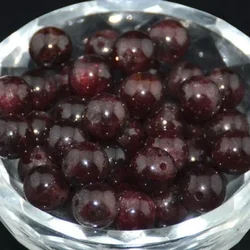 Natural Garnet Loose Beads  Gemstone Smooth Round   for Jewelry Making 4/6/8/10 mm