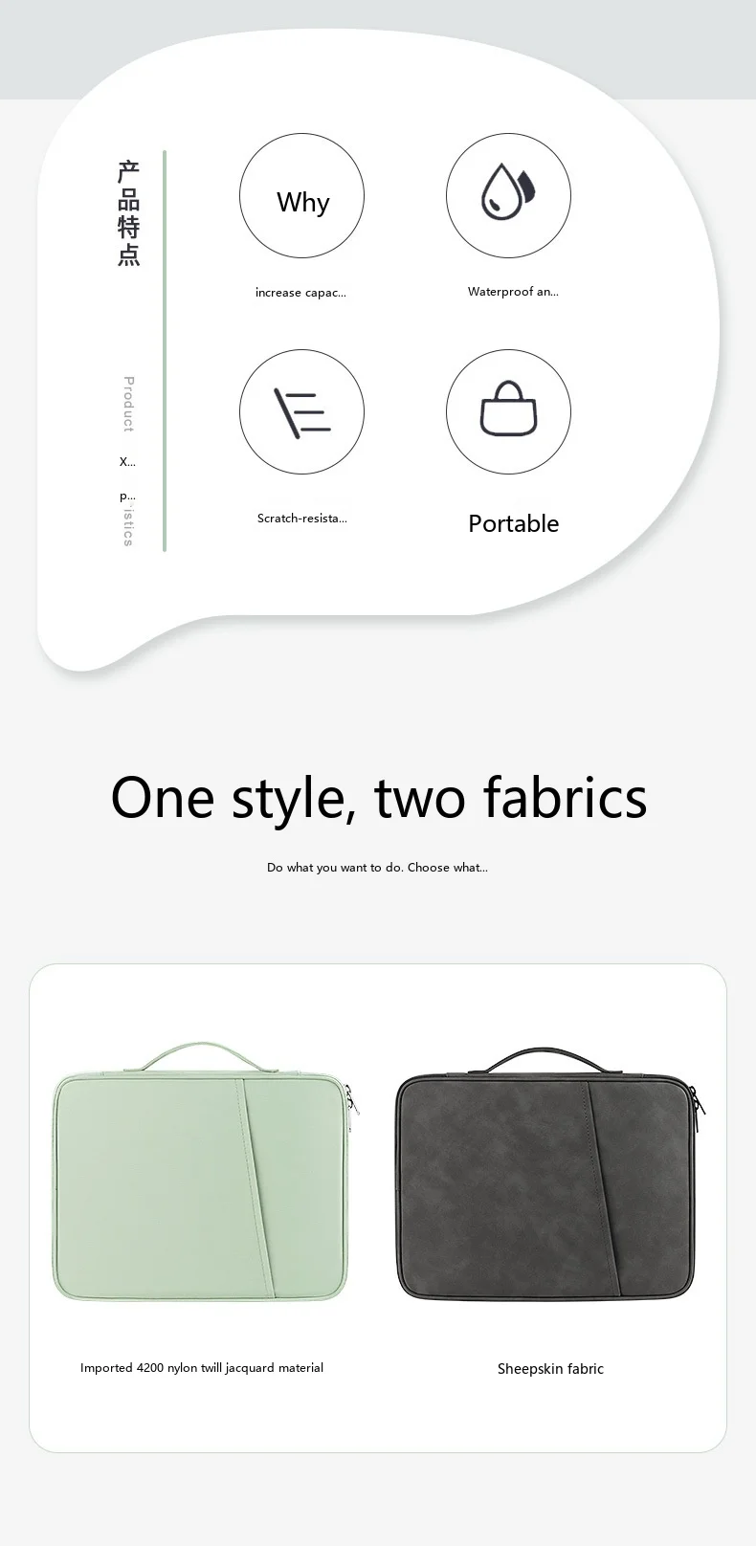 Tablet-Schutzhülle 10,8-13 Zoll Tragbare Tasche für iPad Tablet mit Weichem Futter – Detail 2