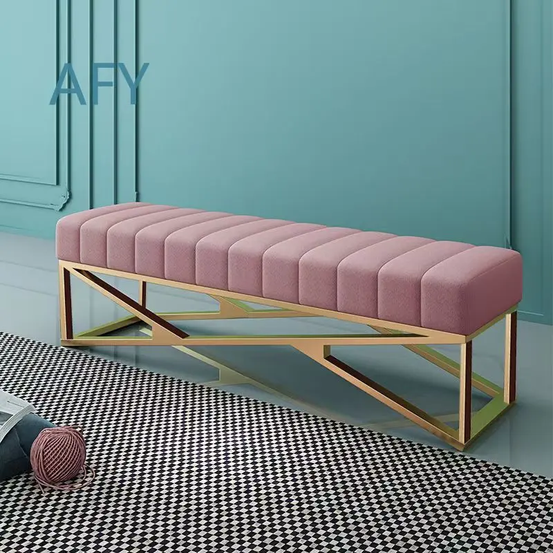 Best Selling Metal Barber Shop Nail Salon Waiting Bench Durable Hair Salon Bench for Beauty Living Room Use for Unisex for