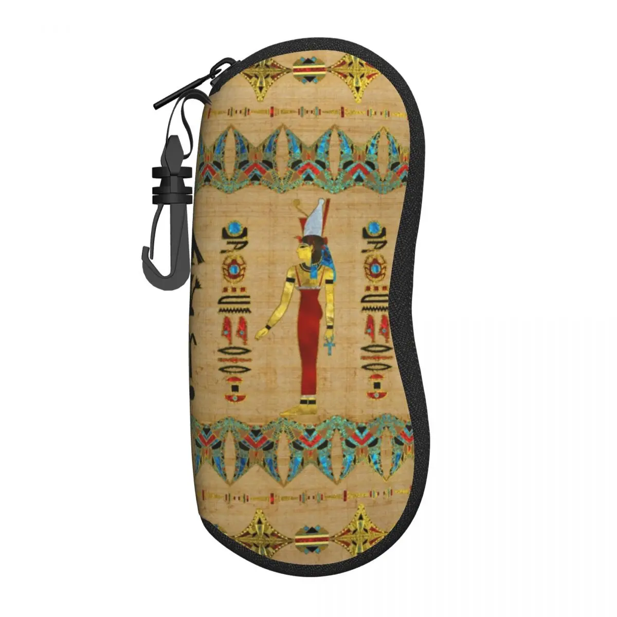 Custom Egyptian Mut Symbol Shell Glasses Case Unisex Travel Ancient Egypt Eyeglasses Case Sunglasses Protector Box