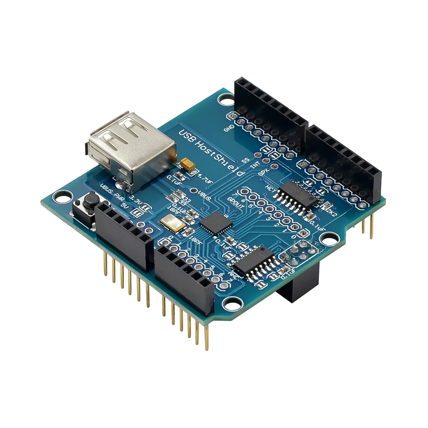 Imagem -05 - Usb Host Shield 2.0 para Arduino Uno Mega Adk Compatível com Android Faça Você Mesmo Placa Módulo Eletrônico