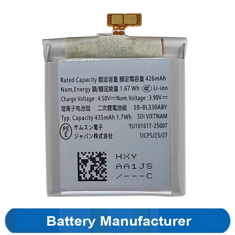 Original Replaces 435mAh EB-BL330ABY Battery For Galaxy Ultra Watch 8 44mm L330andL335 For Samsung Smart Watch