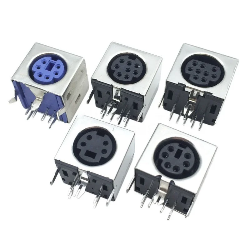 10PCS S terminal 3/4/5/6/7/8/9/10-core fully packaged, mini-DIN MD8-core female plug for PS2 socket
