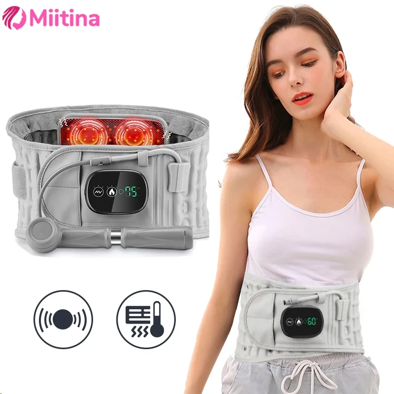 

Waist Massager Heated Vibration Massage Back Airbag Support Belt Lumbar Protect Brace Blood Circulation Muscle Relax