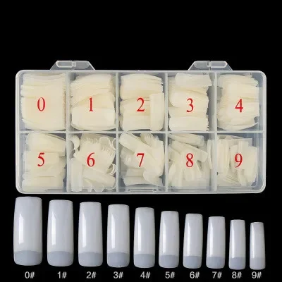 

French Nail Tips 500pcs False Nails White Fake Nails Acrylic Half Cover French Fake Nails DIY Nail Art at Home with Gift