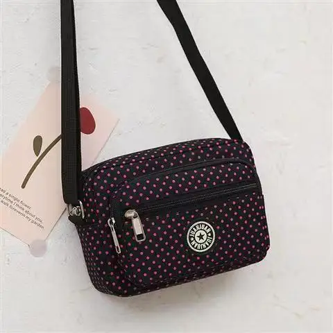 2024 women messenger bag Single Shoulder Bag dot Canvas Women\'s Bag Collection Mobile Phone Messenger Crossbody Bag