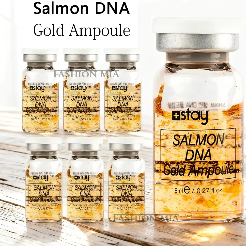 Kit de Crema BB con Esencia de ADN de Salmón y Oro de Corea, 8 ml, para una Piel Radiante, Hidratante, Nutritiva y Blanqueadora, Cuidado Facial
