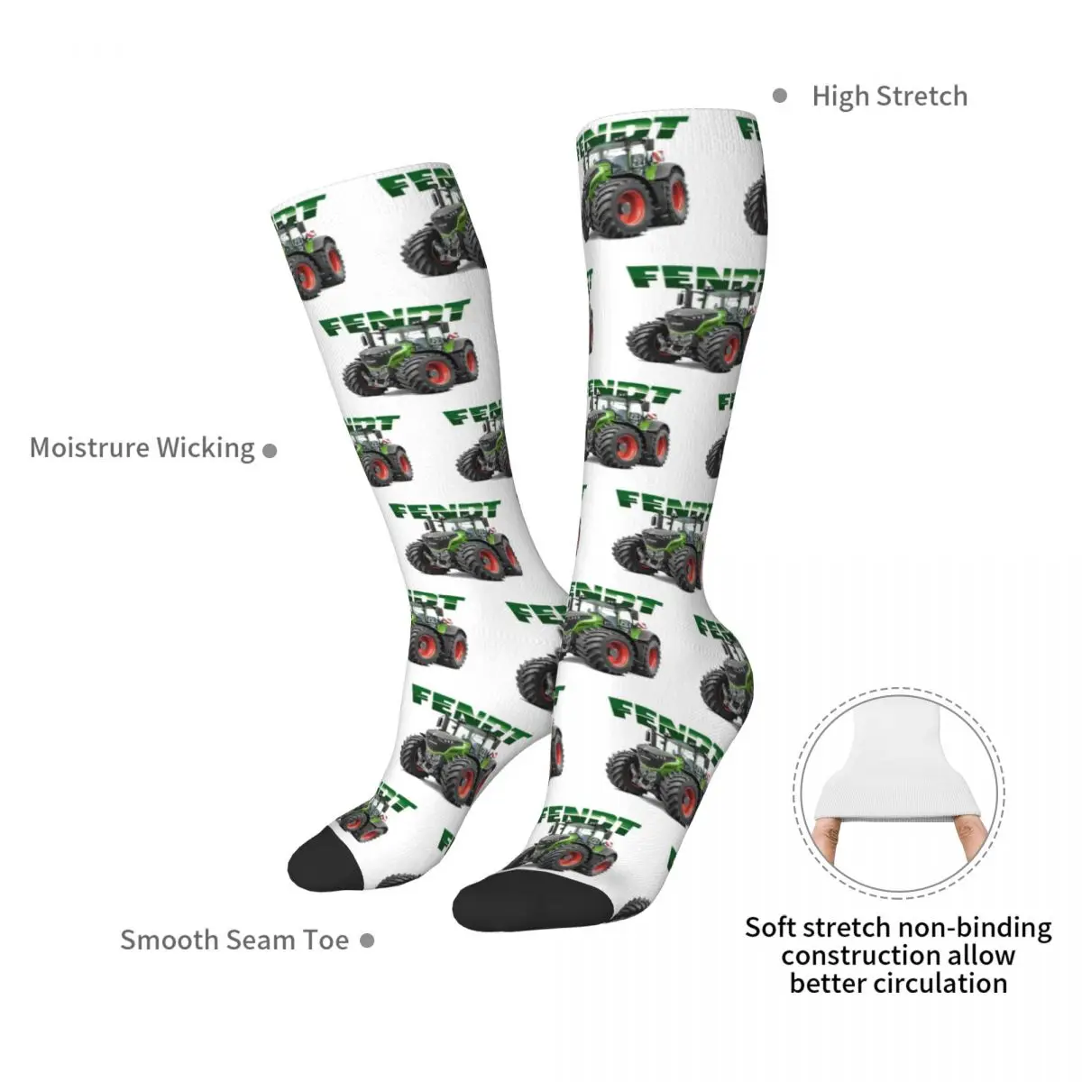 Fendt German Tractors Socks Harajuku High Quality Stockings All Season Long Socks Accessories for Man's Woman's Birthday Present