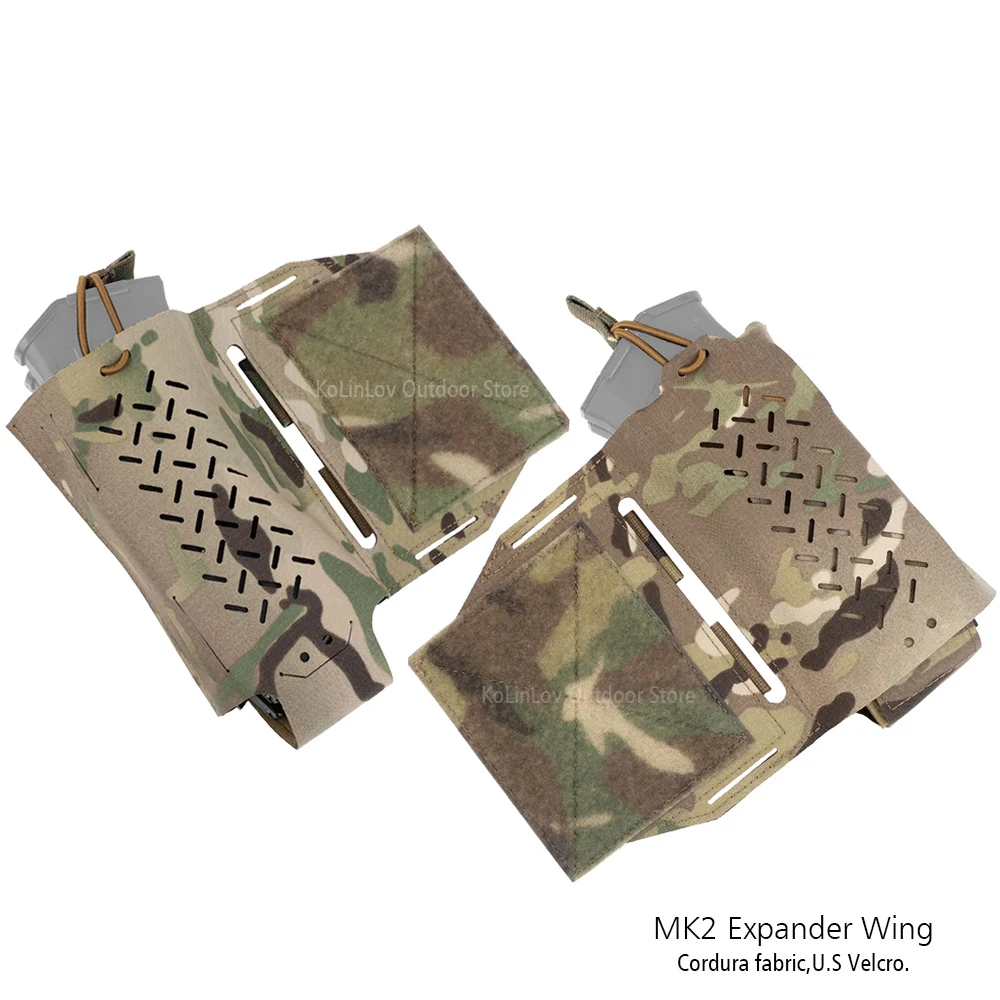 2pcs/set Hunting Vest MK2 Expander Wing Air soft Tactical Vest Radio Holder Magazine Mag Pouch Front Chest Rig Accessories