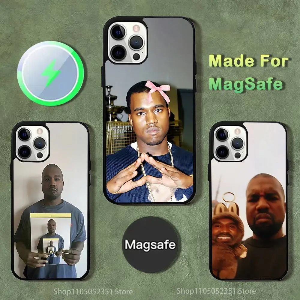 

Funny K-Kanye West Phone Case For iPhone 16,15,14,13,12,11,Pro,Max,Plus,Mini,SE4,E Magnetic Magsafe Wireless Charging