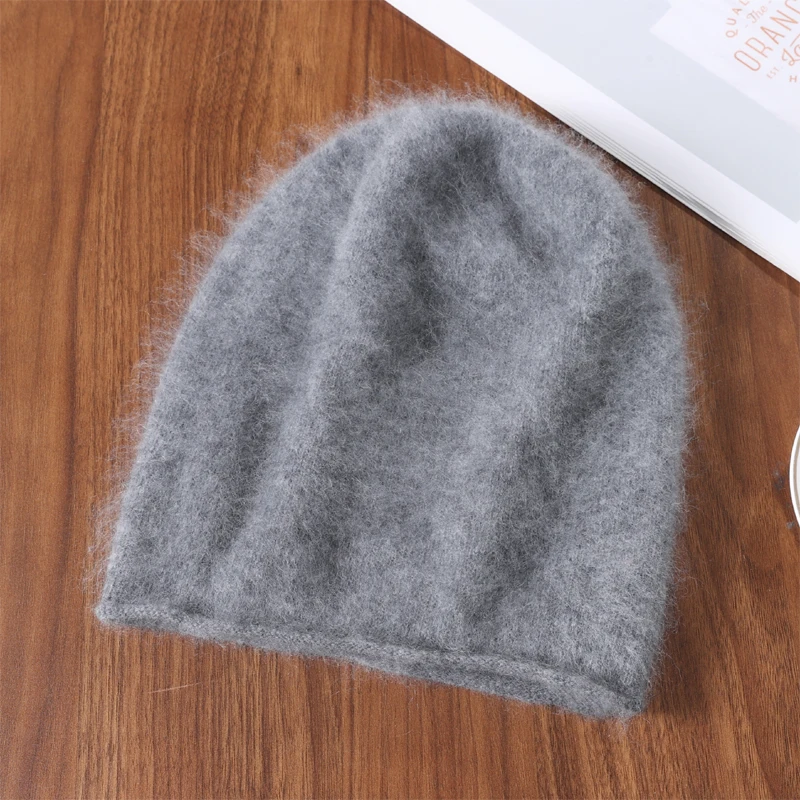 Winter Unisex 100% Merino Wool Hats Outdoor Casual Keep Warm Solid Color Cashmere Knitted Beanie Hat Women /Men Hedging Caps