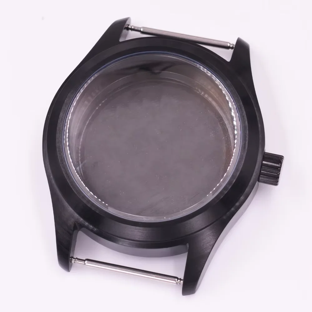 36mm/39mm Black Sapphire Glass Watch Case Fit NH35 NH36 NH34 ETA2824 PT5000 Movement