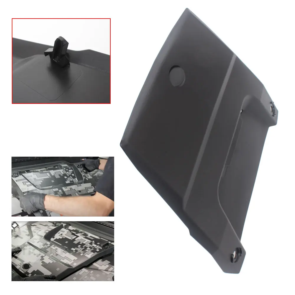 1Pcs Ho od Center Protector Cover Center Ho od Cover Front Center Ho od Cover Compatible With Polaris Rzr 2014-2021 Matte Black