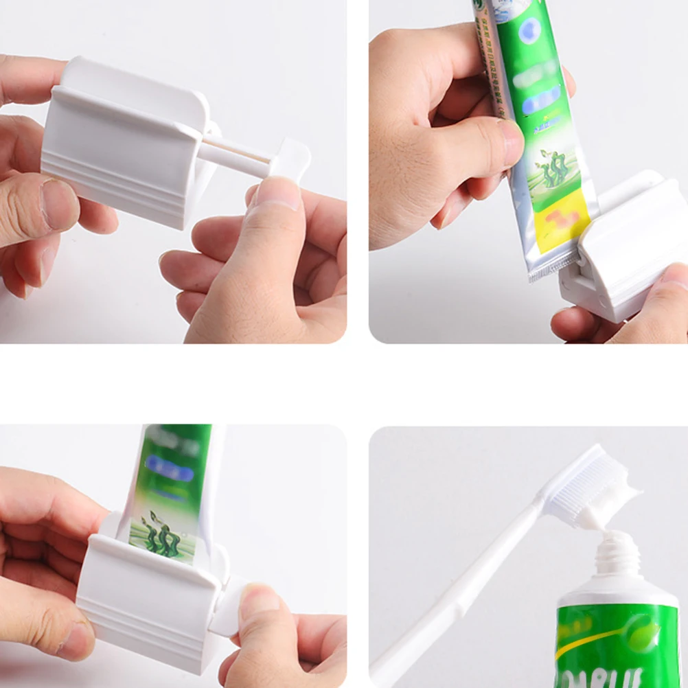 

2 Pcs Tube Squeezer Compact Size Easy Storage Dispenser for Toothpaste Craft Glue Lotions Cosmetics Garlic Paste Durable Plastic