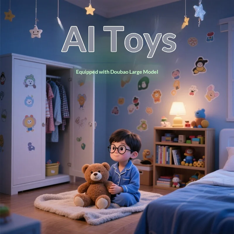 Generic AI  Teddy Bear Plush Toy ChatGPT Enabled Free Conversation Cross Border Overseas Version For Kids Interactive Play